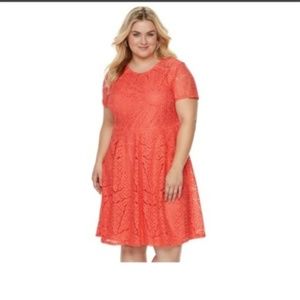 NWT Apt. 9 Lace Fit & Flare Dress Plus 1X